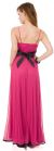 Roman Inspired Long Formal Dress with Floral Applique back